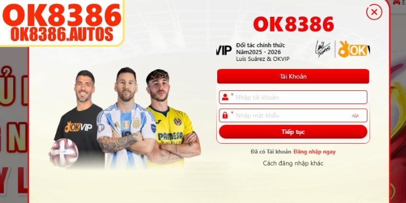 Hướng dẫn OK8386 tạo tài khoản cá cược 