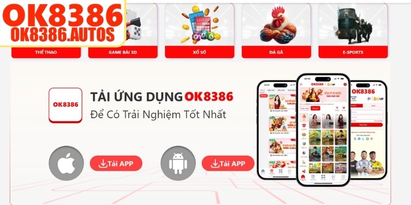 Hướng dẫn chi tiết tải app ok8386 cho android và ios