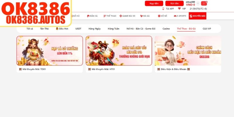 Ưu đãi OK8386 thể thao 